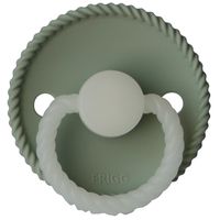 FRIGG Silicone Glow In The Dark Rope Pacifier Size 2 - Sage
